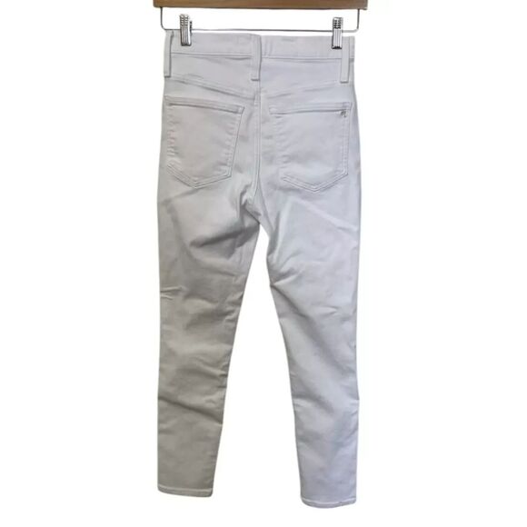 Madewell Womens Size 25 (26x26) White Button Fly 10” High Rise Skinny Crop Jeans - Picture 2 of 10